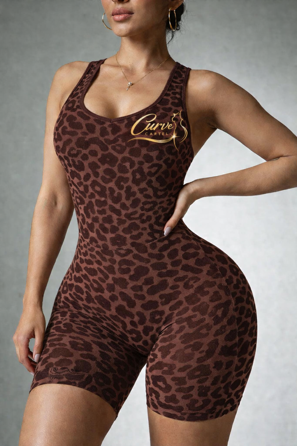 Cheetah licking Romper
